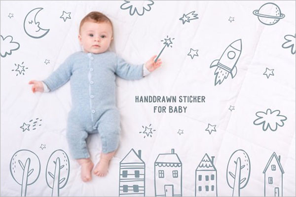Unique Baby Postcard Design