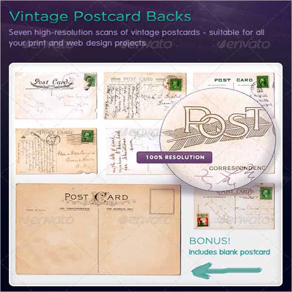 Vintage Postcard Design Template