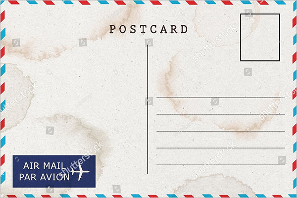 elegant blank postcard design