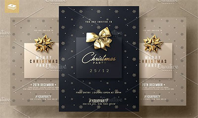 Christmas Psd Invitation Flyer Templates