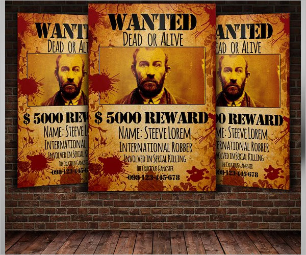 Wanted Reward Flyer Design