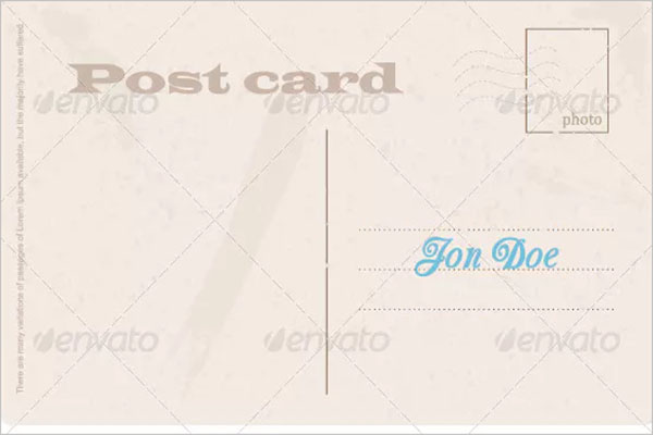 blank postcard psd design