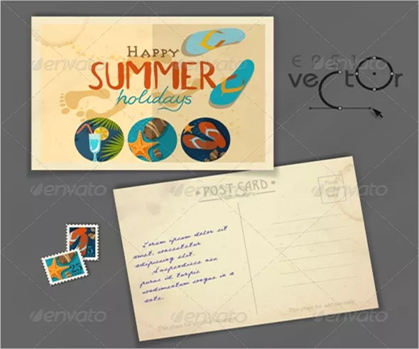 personalised blank postcard design