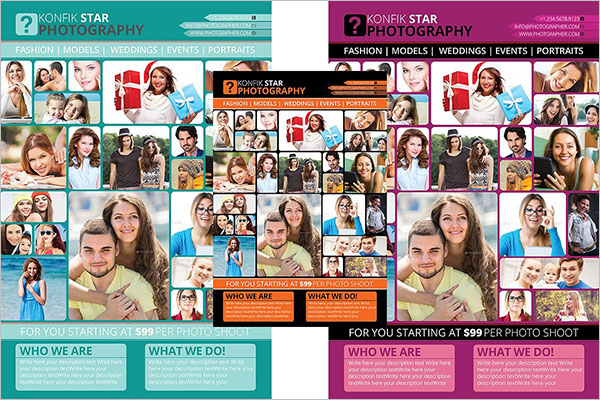 photography photo collage flyer template