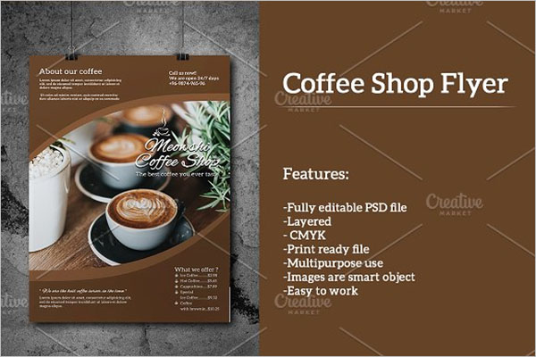 printable Coffee Shop Flyer Design