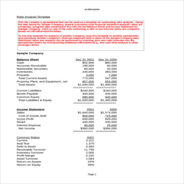 Business Plan Income Statement Template
