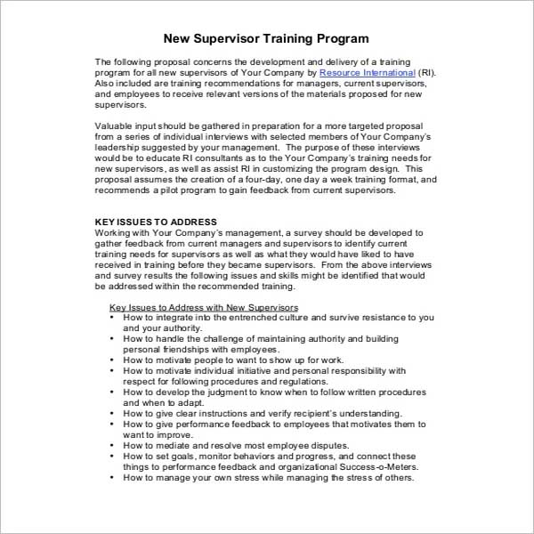 Education Training Proposal Template