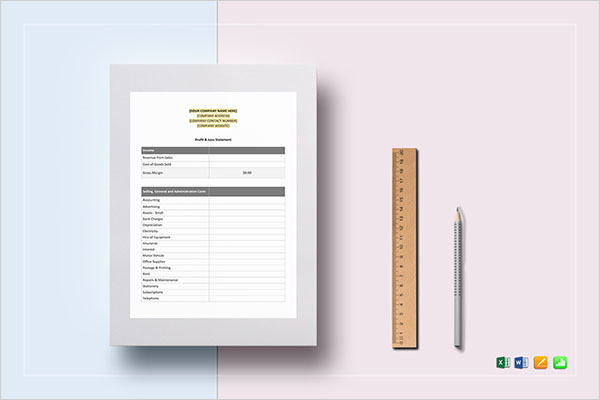 Expense Income Statement Template 