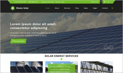 Shams Solar WordPress Theme - Free Download
