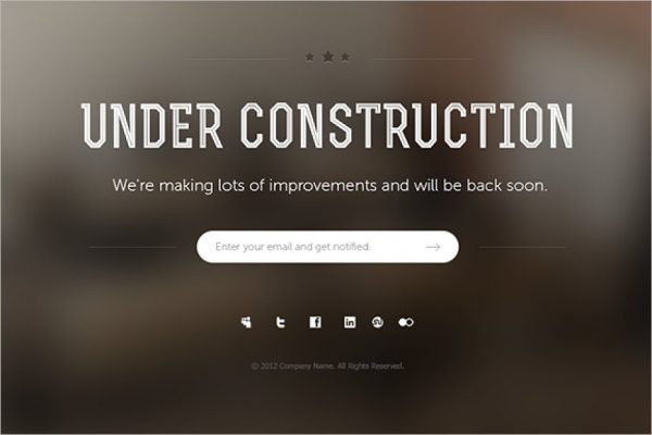 Under Construction Page Templates