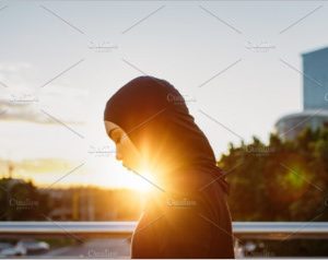 Arabic woman runner outdoors