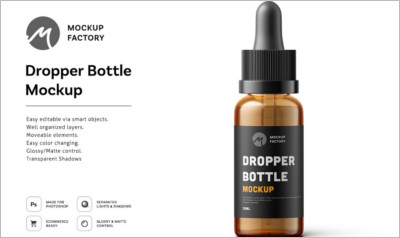 Dropper Bottle Mockup || Product Mockups