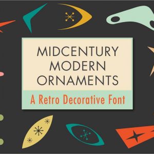 Mid-Century Modern Ornaments Font