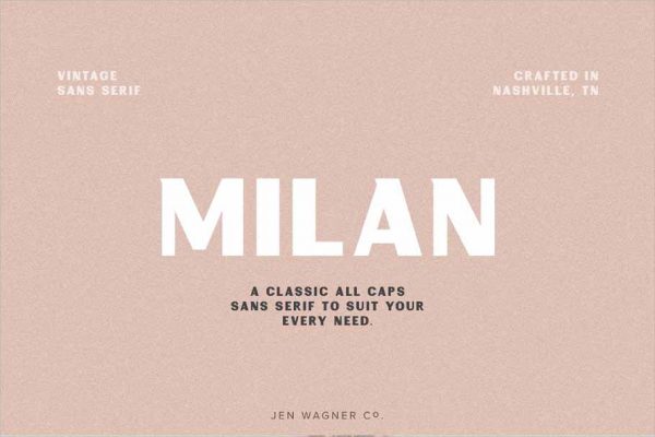Milan Vintage Sans Serif