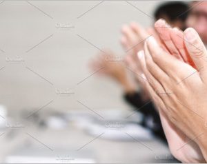 business people clapping hand