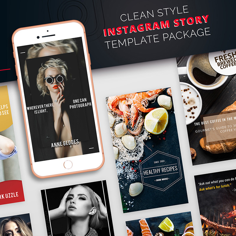 Clean Style Instagram Story Package Social Media