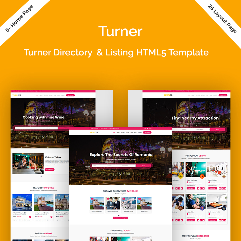 Turner - Directory & Listing HTML5 Website Template