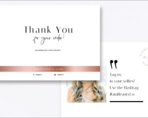 Beauty Thank You Card