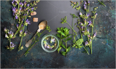 Herbal tea background