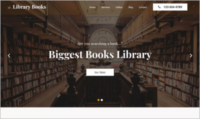 Library Books WordPress Theme - Free Download