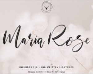 Maria Rose Elegant Script SVG Font