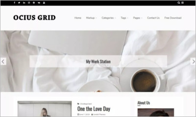 Ocius Grid WordPress Theme - Free Download