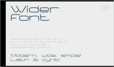 Wider font - Free Download