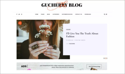 GuCherry Blog WordPress Theme - Free Download