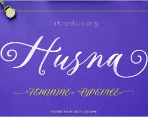 Husna Script Feminine Typeface