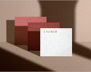 Laurus Embossed Square Cards