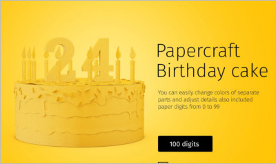 Papercraft Birthday Cake - Free Download