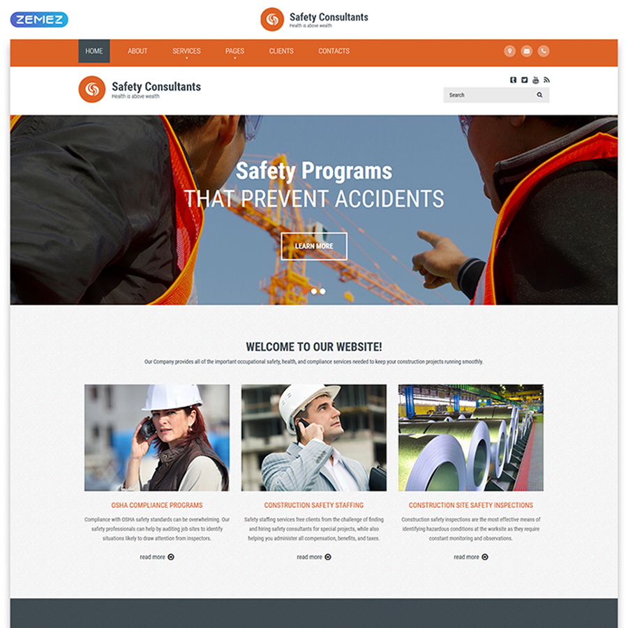Safety Consultants HTML Template    