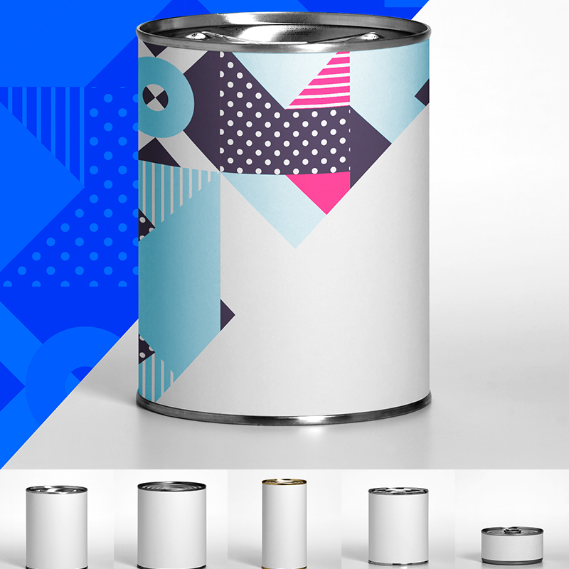 White Cans Set Product Mockup