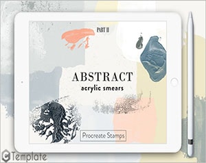 Abstract Acrylic Procreate Stamps - Free Download
