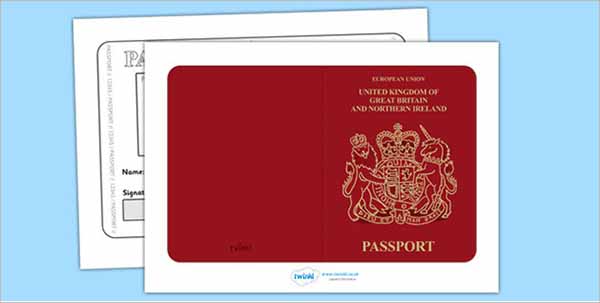 British Passport Template Photoshop