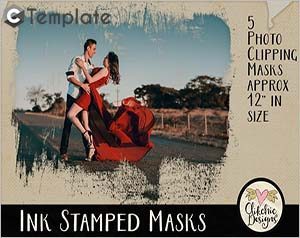 Ink Stamped Photo Clipping Masks