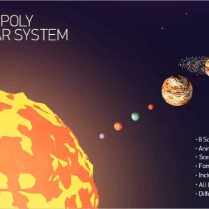 Low poly solar system