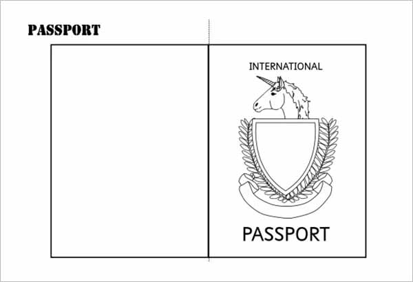  Printable Double Sided Passport Writing Frame