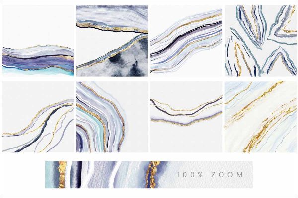 Watercolor Agate Abstract Background
