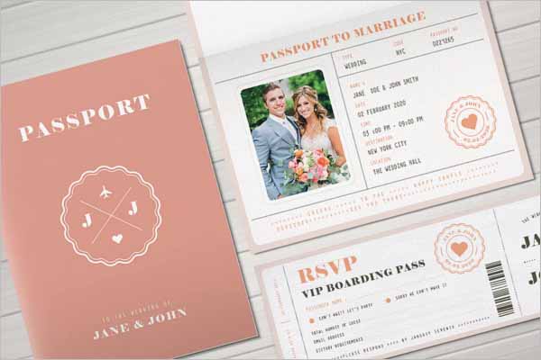 Wedding Invitation Passport