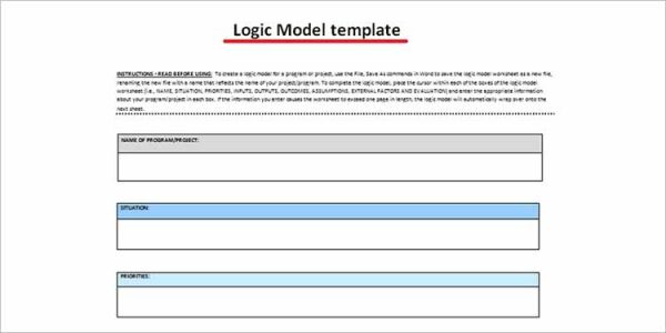 47 Logic Model Templates Free Word PDF Documents   Word Logic Model Template 600x300 