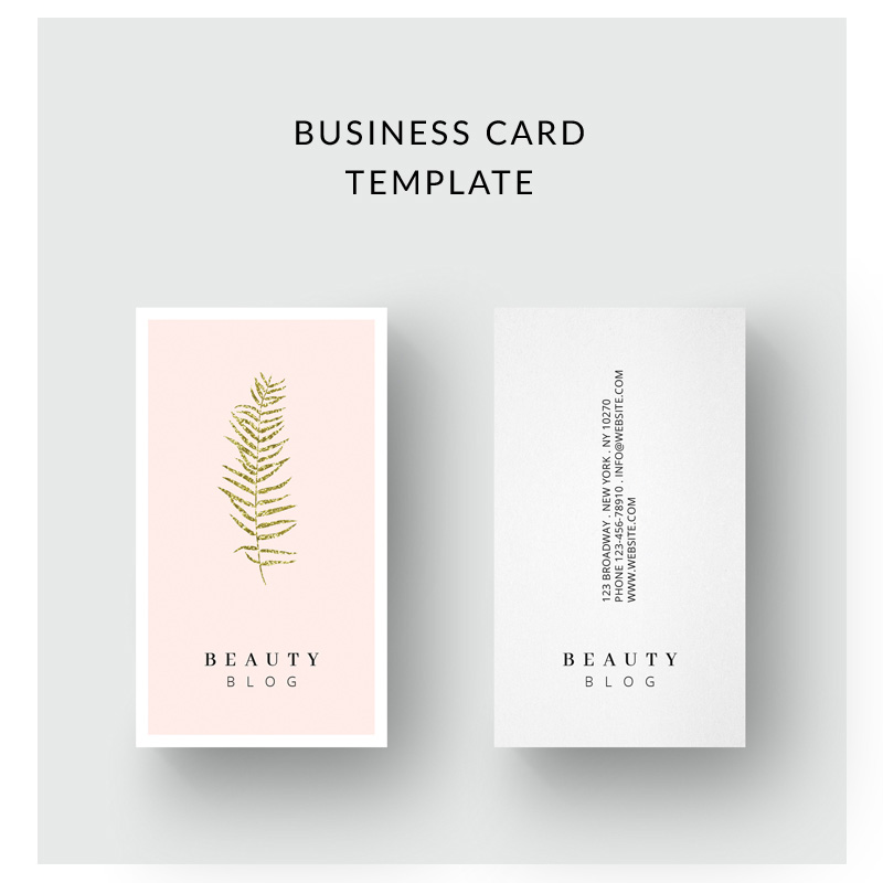 Business Card Golden Leaf Corporate Identity Template