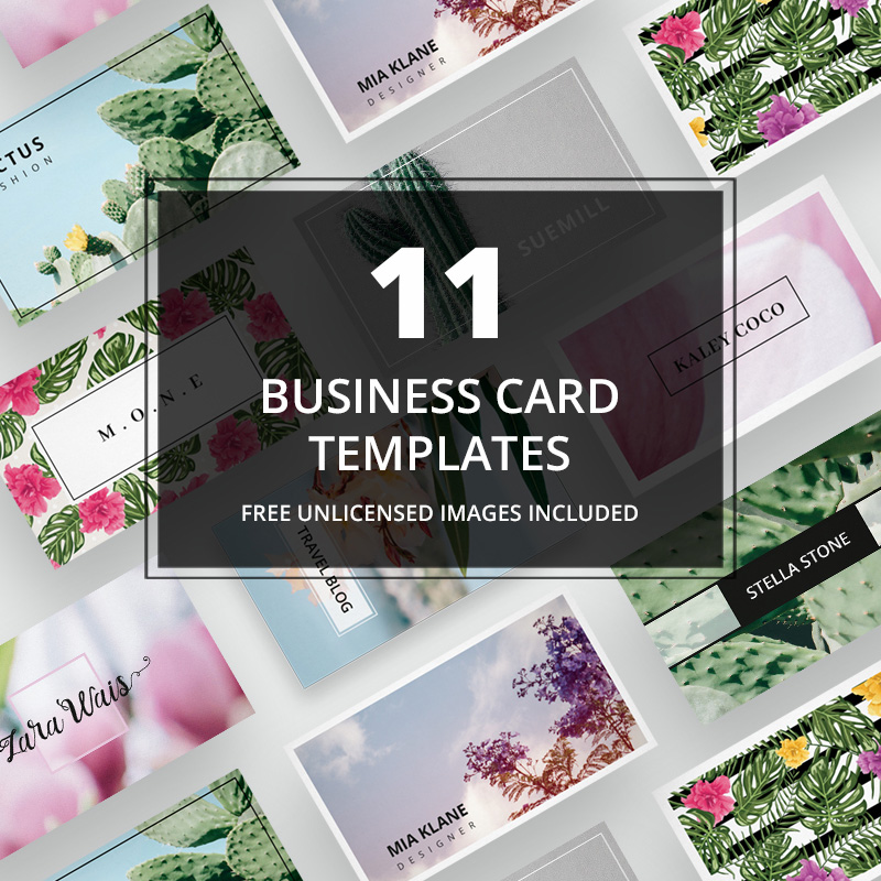 Business Card + images No. 01 Corporate Identity Template
