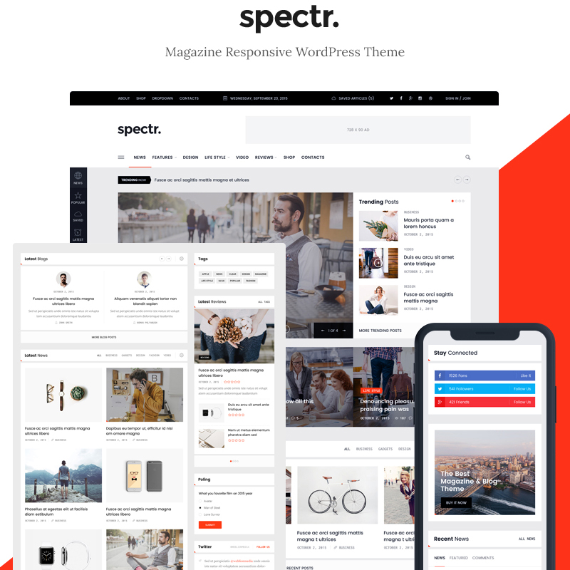 Spectr - Magazine & Blog WordPress Theme