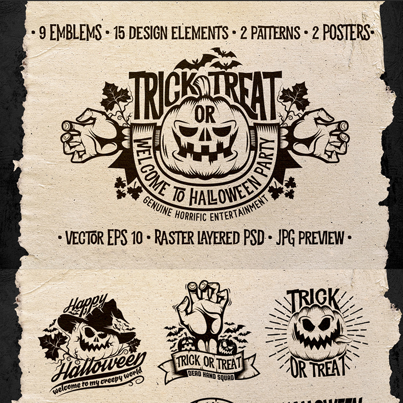Halloween Logo Pack Illustration