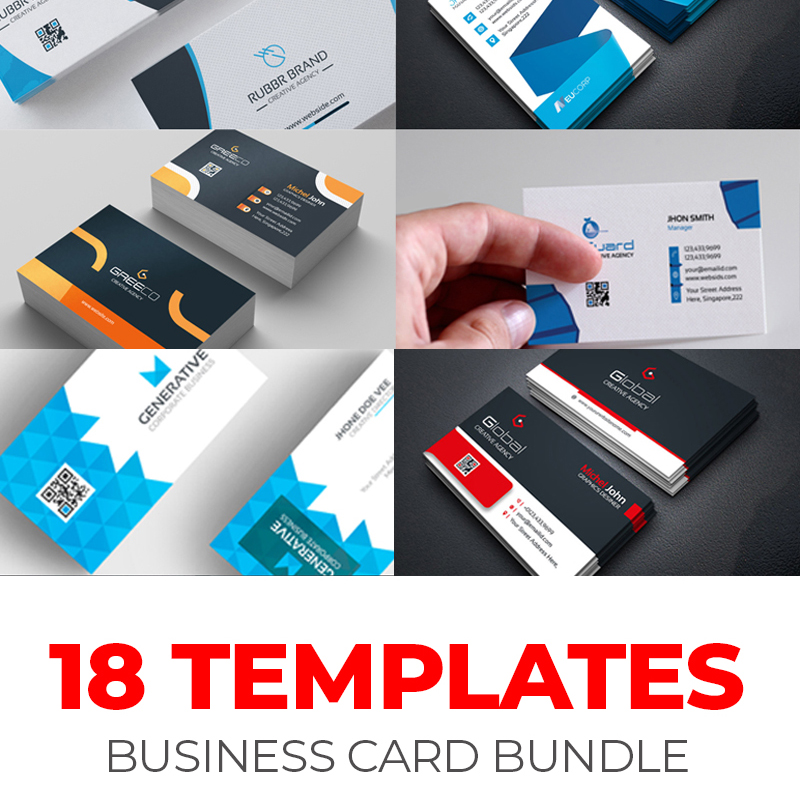 Business Card 18 Templates Bundle Corporate Identity Template