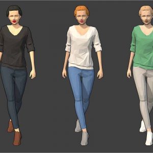 Lowpoly Female Character 1