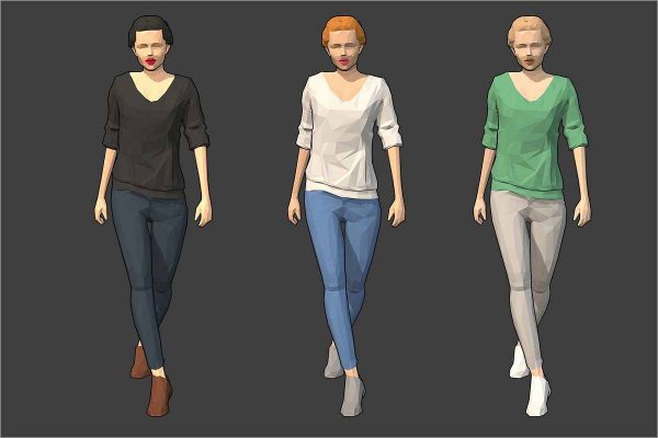Lowpoly Female Character