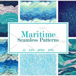 Maritime Seamless Pattern Set