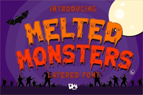 Melted Monster Halloween Pack - Free Download